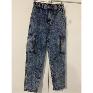 BDG Urban Outfitters bleach Acid washed cargo‎ jeans, Small Excellent